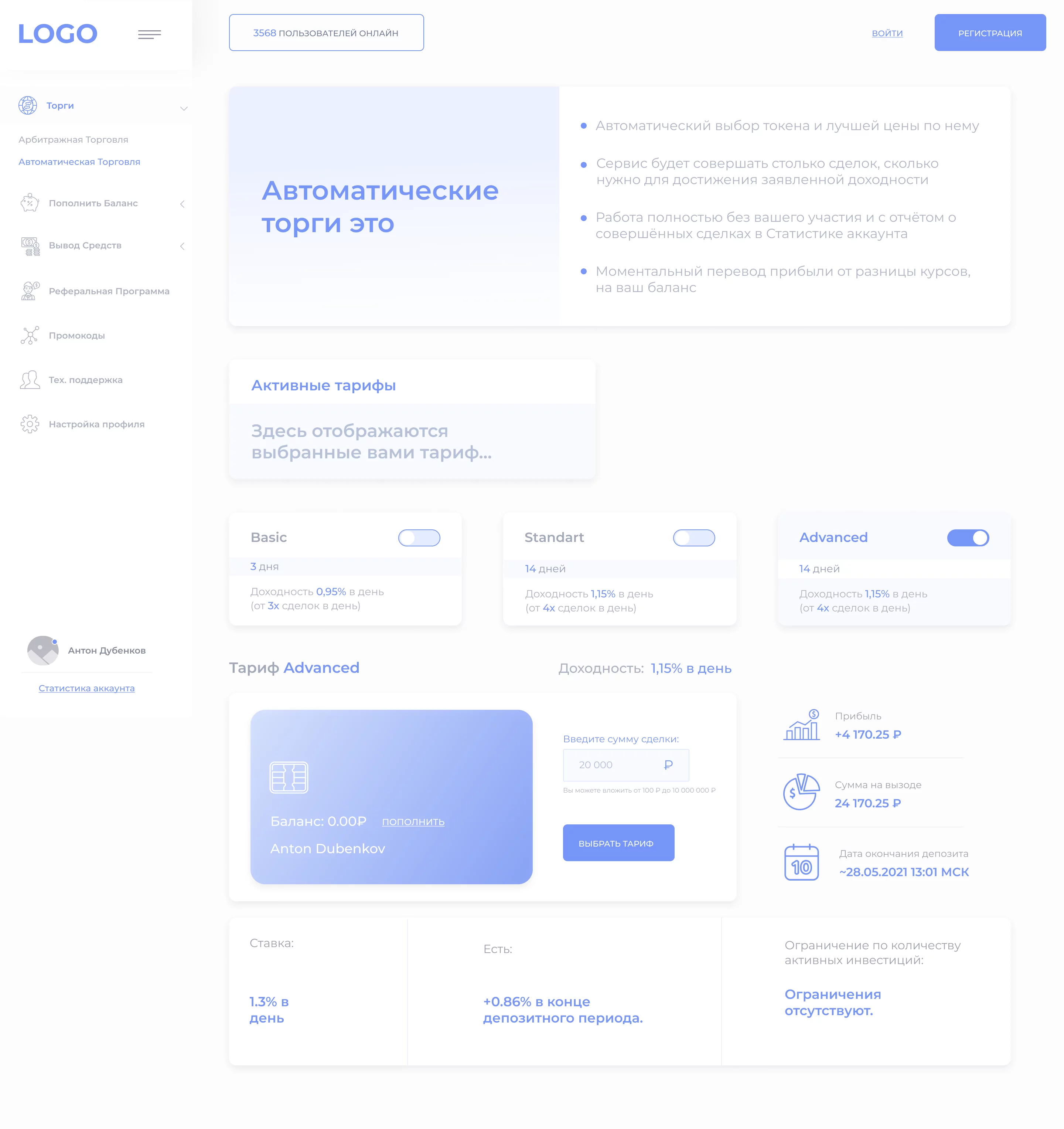 Торги Автоматические Новый Клиент