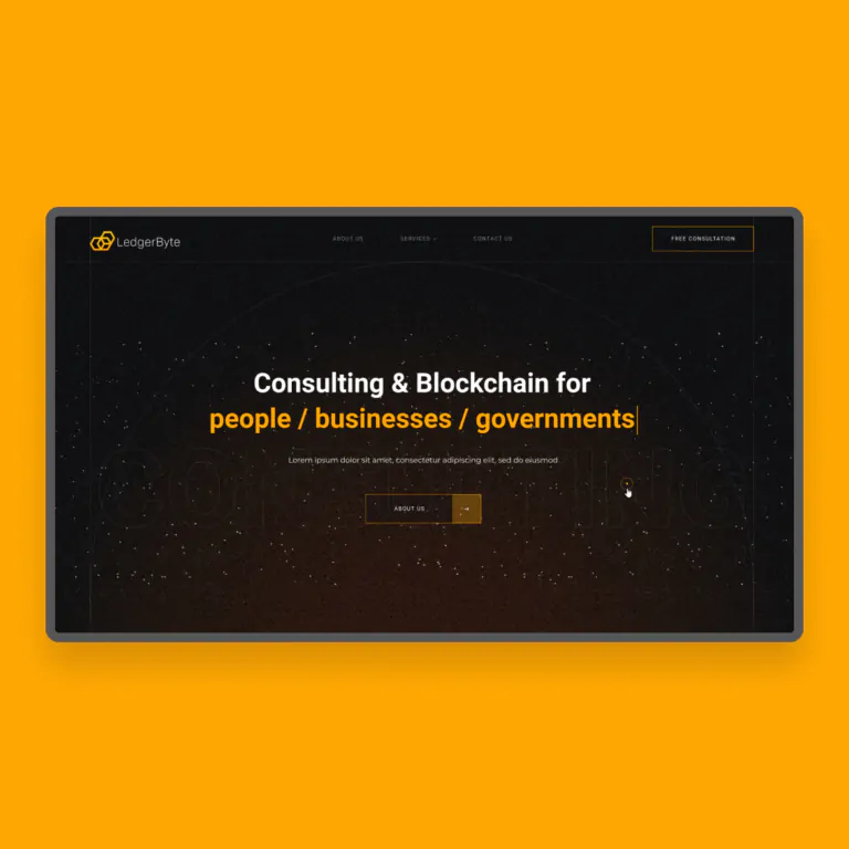 Consulting Blockchain — Corporate sites