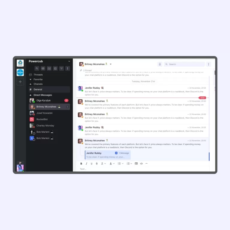 RocketChat — Dashboards
