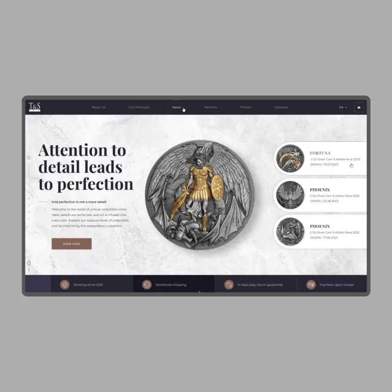 T&S Coin — Landing pages