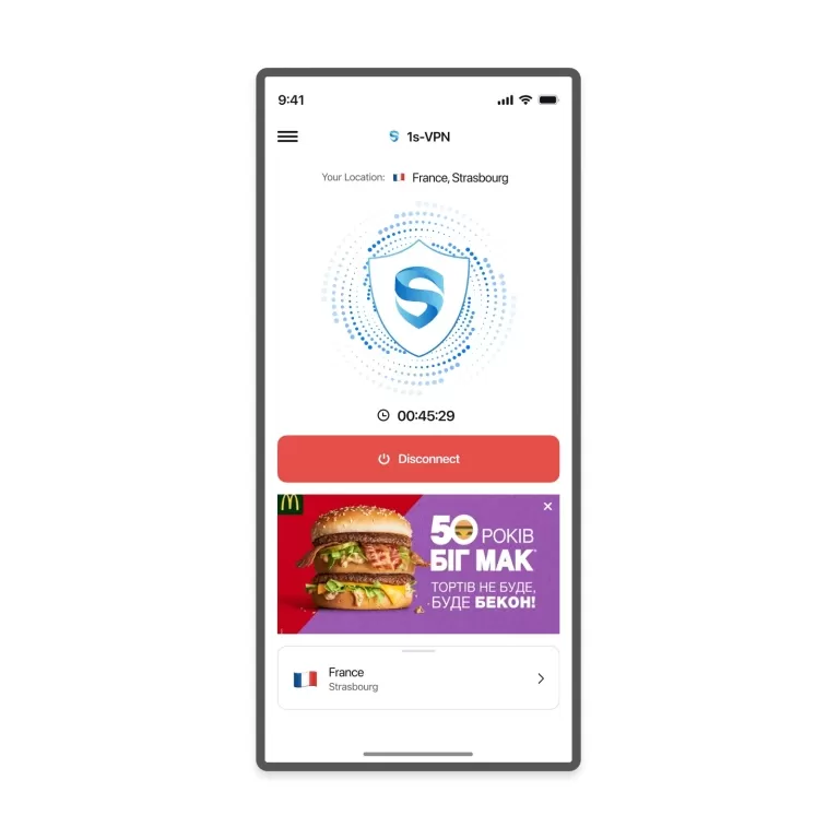 1sVPN — Mobile app