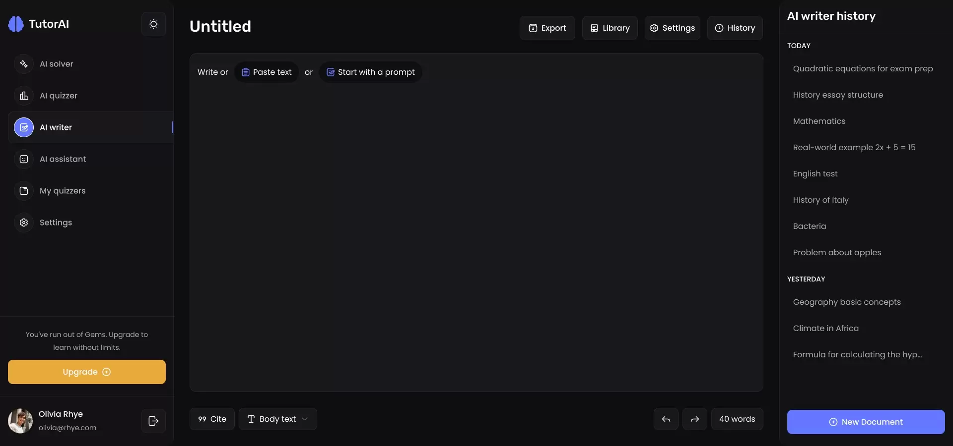 AI writer копія