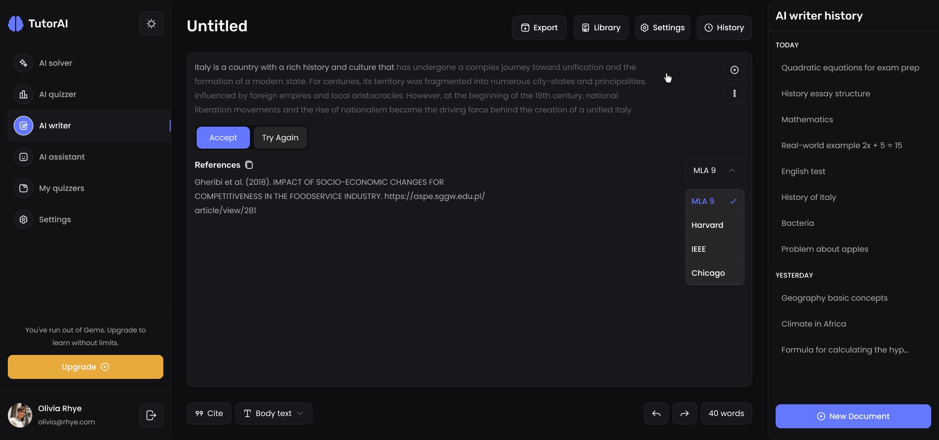 AI writer