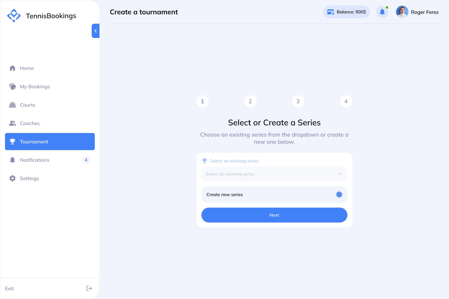Create a tournament-3