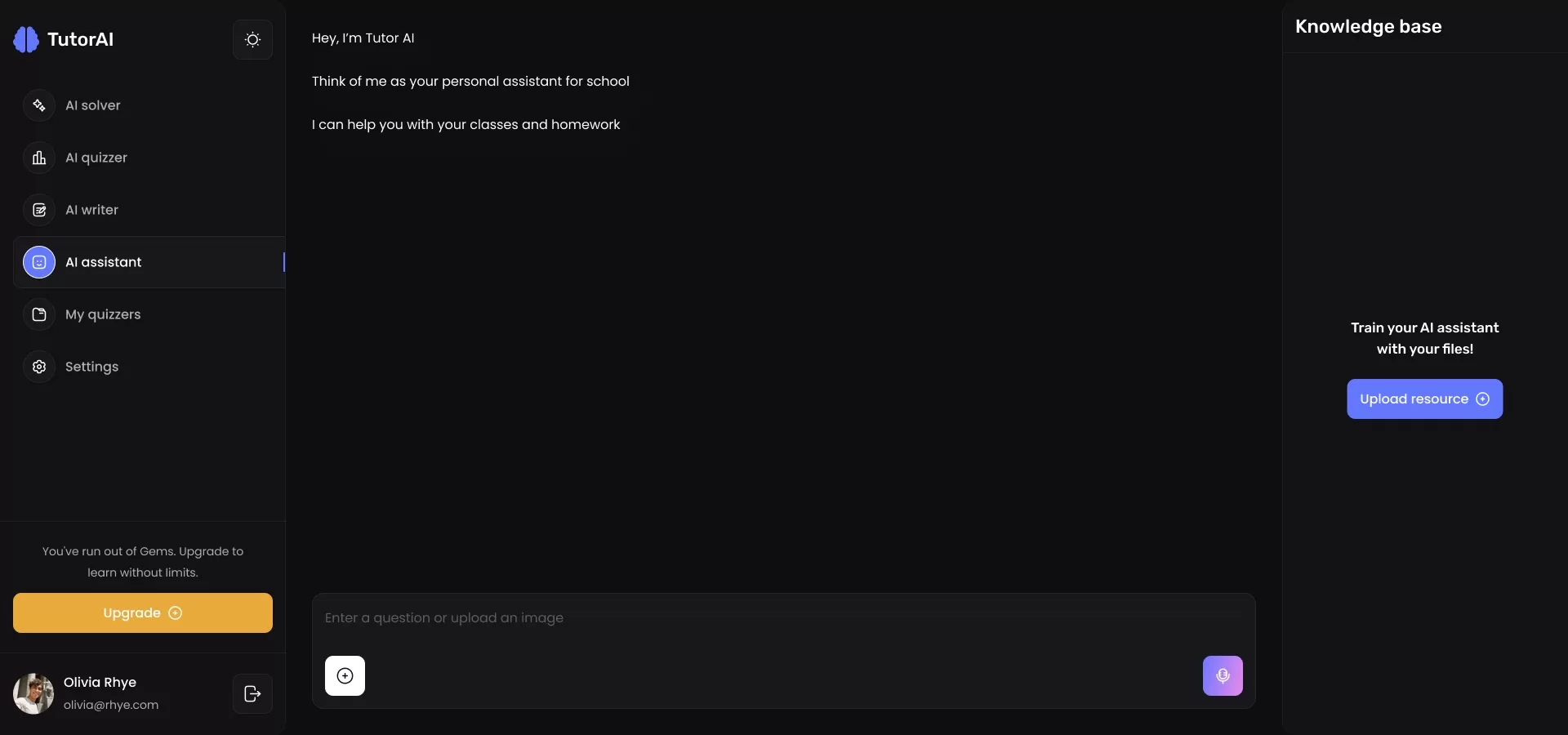 Empty knowledge base