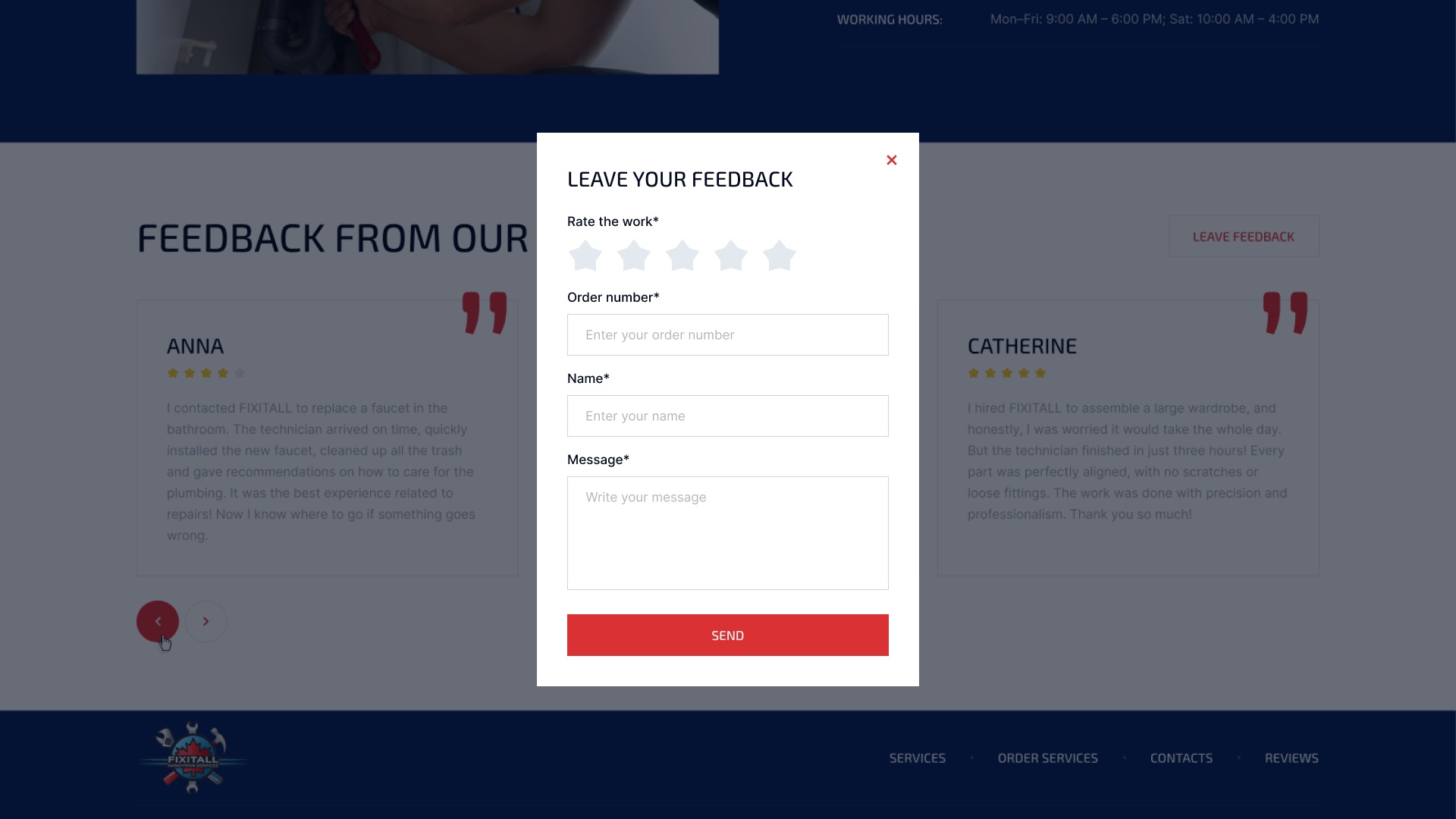 Leave feedback