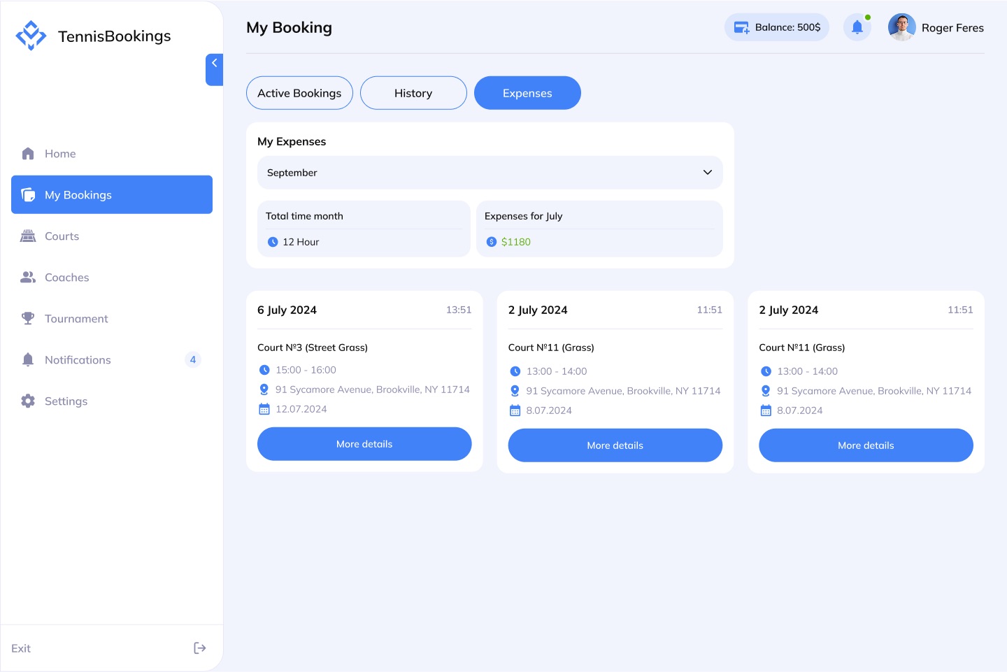 My Bookings ( Expenses)
