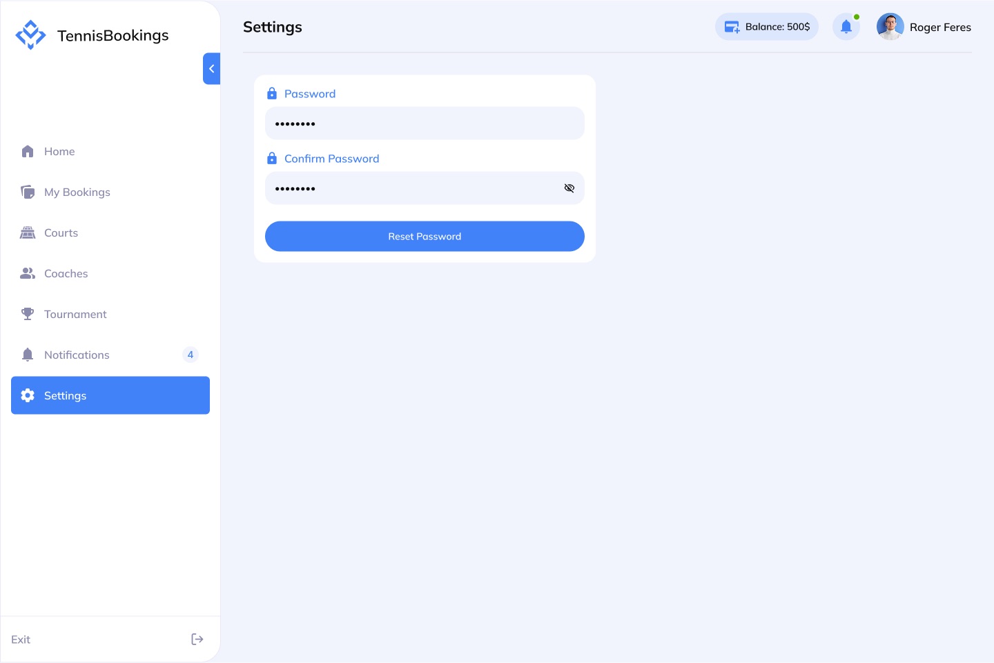 My Bookings Settings