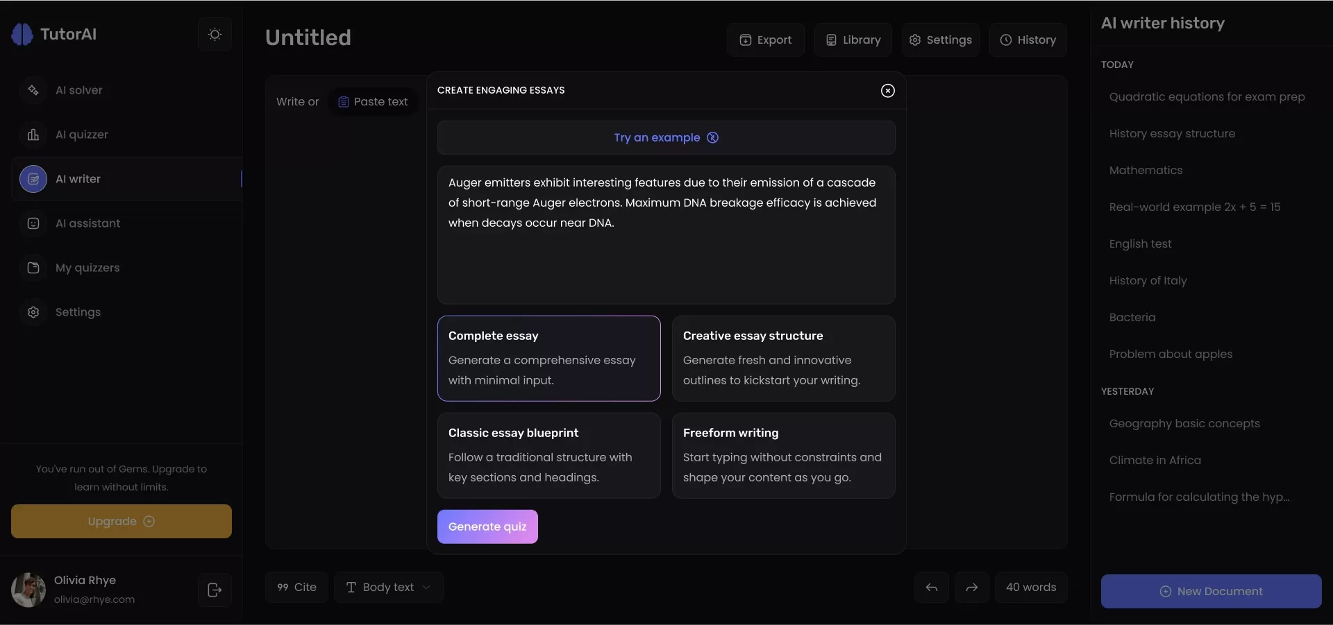Pop-up _Create engaging essays_