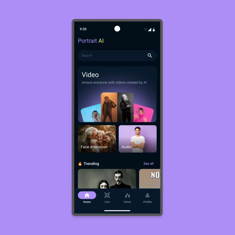 Portrait AI — Mobile app