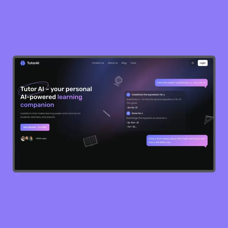 Tutor AI — Corporate sites