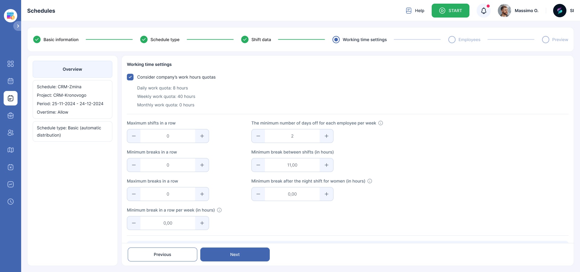 Working time settings-1