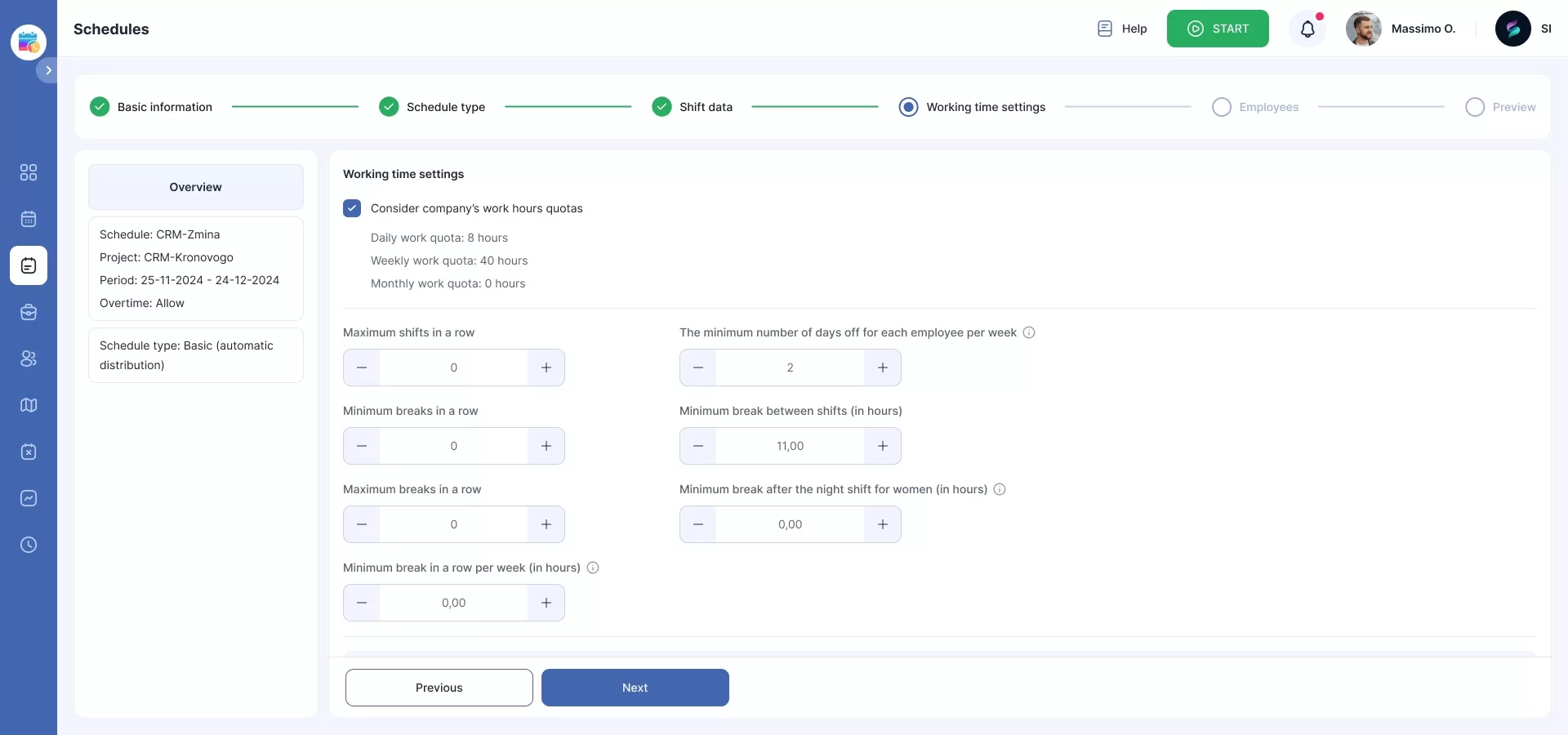 Working time settings-1