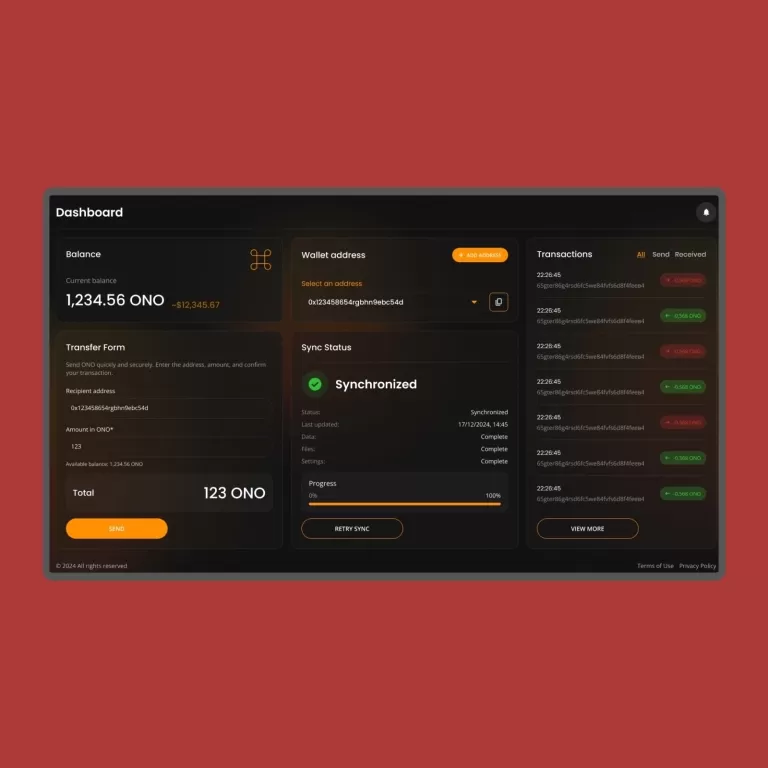 ONO dashboard — Dashboards