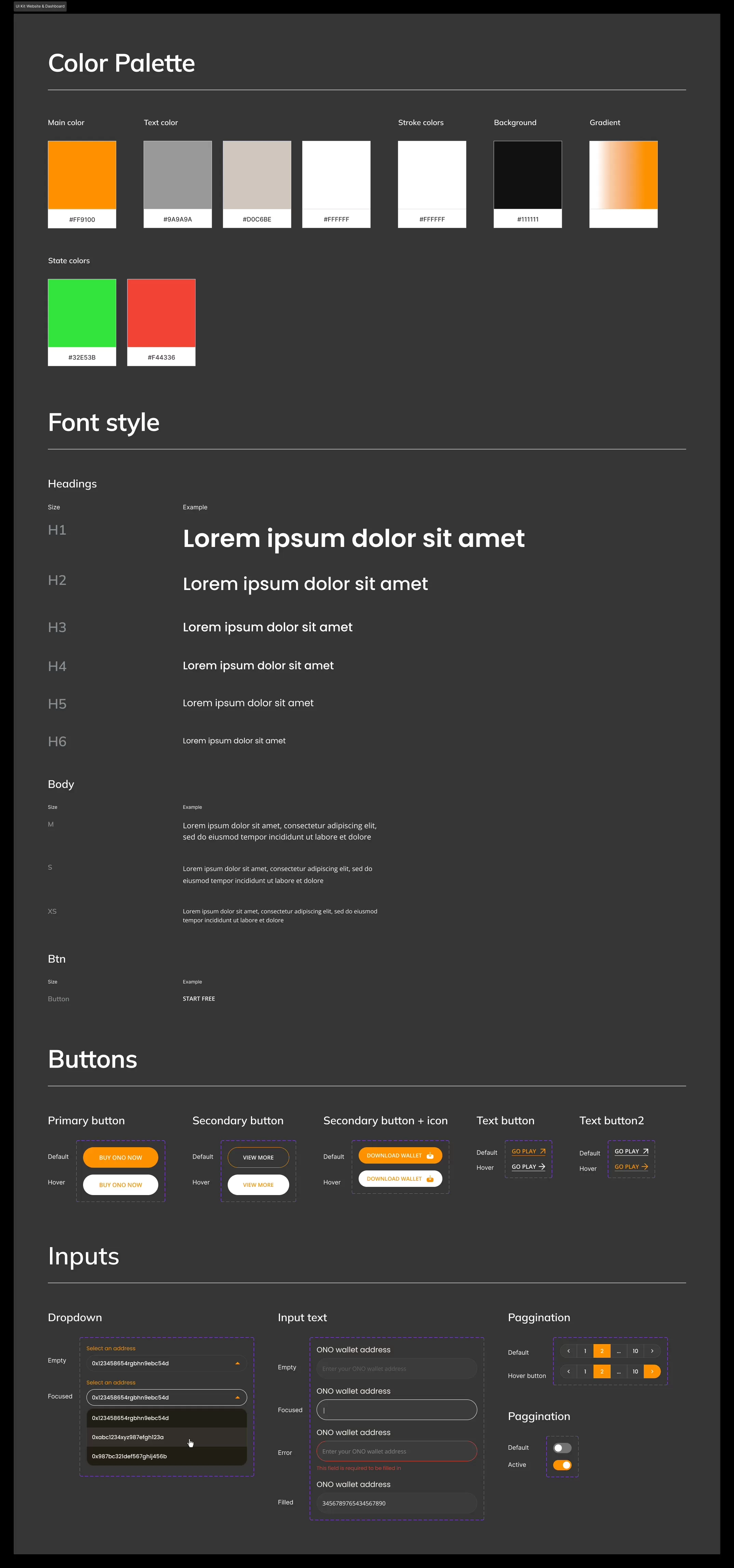 UI Kit Website & Dashboard
