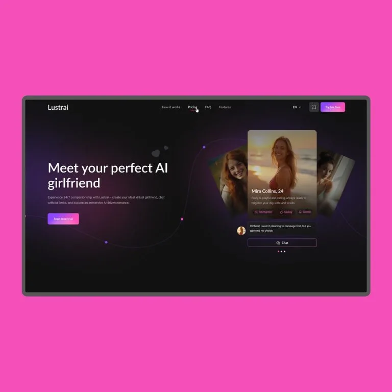 LustrAi — Landing pages